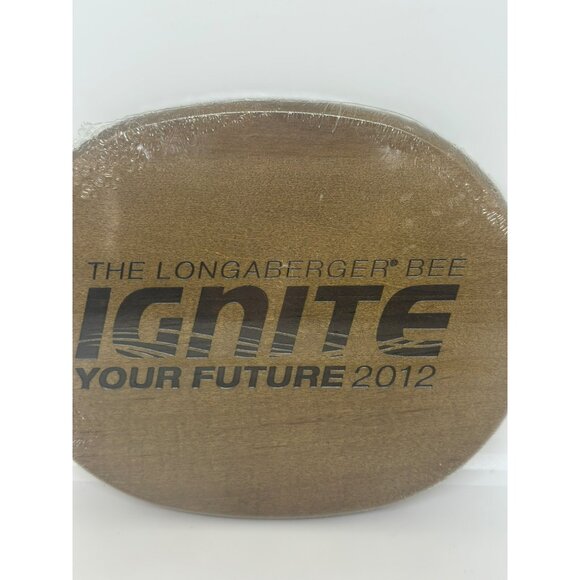 NEW Longaberger Wooden Oval Lid "Ignite Your Future" 2012 SEALED - Picture 2 of 8